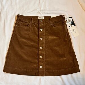 NWT Mc Guire Brown A-Line Corduroy Skirt Sz 31